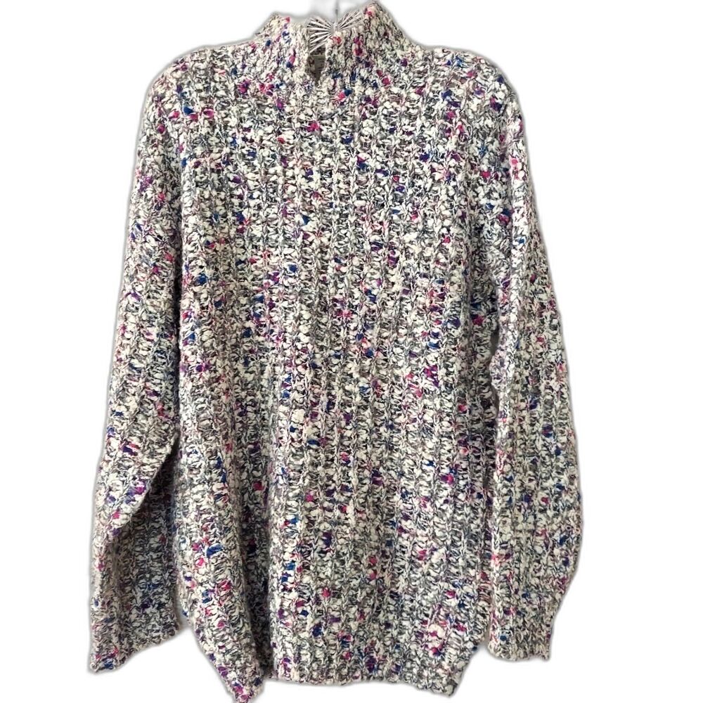 D. D. Sloane Knit Sweater Large Popcorn Multicolor Vintage